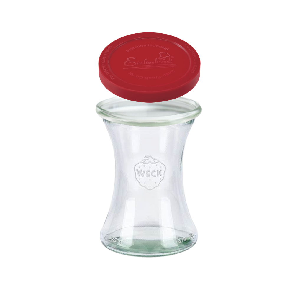 Słoik Weck 370ml na pucharek DELI żaroodporny silikonowe wieko 1szt TRWAŁE