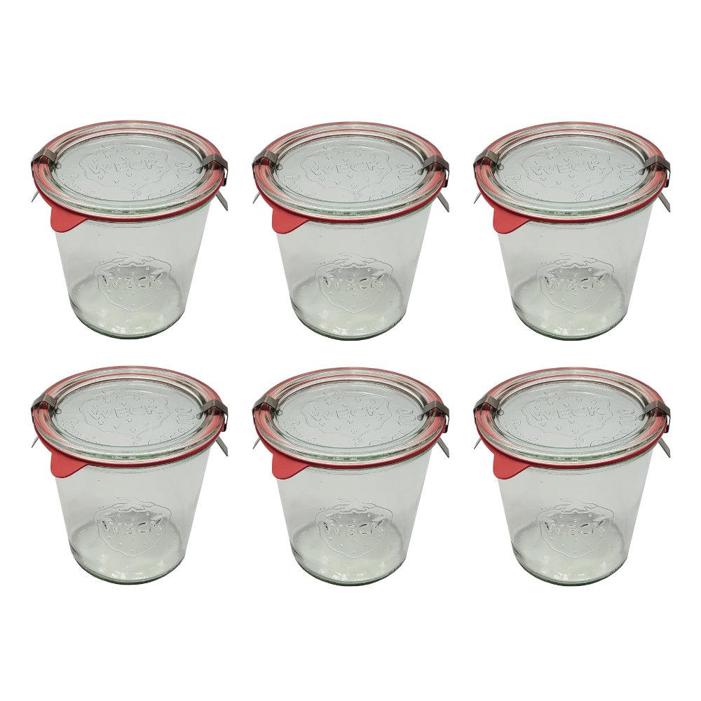 Słoiki Weck 580ml przetwory MOLD żaroodporne dżem zapinki wieko gumka 6szt