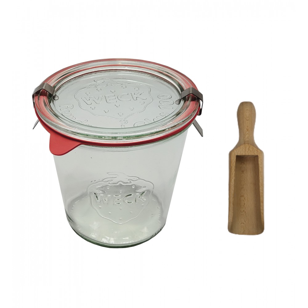 Słoik Weck 580ml przetwory MOLD żaroodporny miarka zapinki wieko gumka 1szt