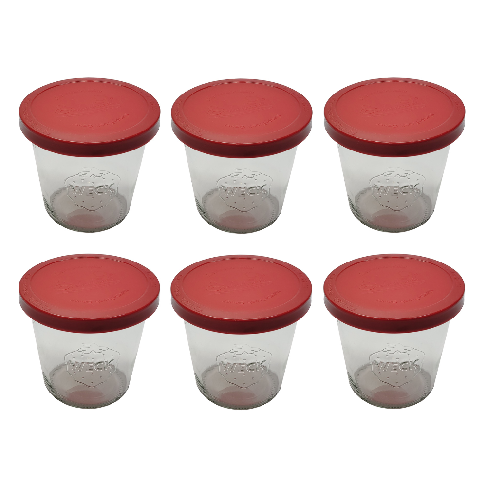 Słoiki Weck 580ml przetwory MOLD żaroodporne silikonowe wieka 6szt TRWAŁE