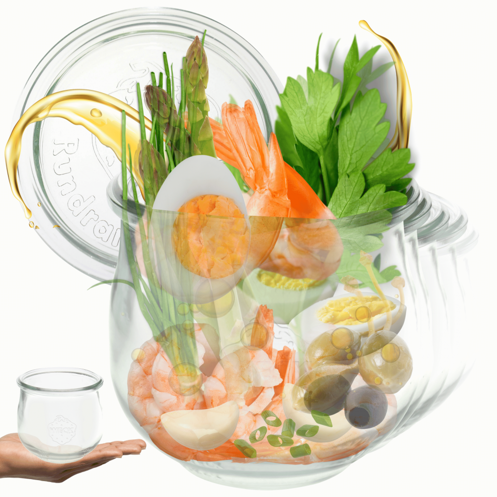 Słoiki Weck 580ml 0,5L szklane ozdobne TULIP przyprawy wieka szkło 12szt