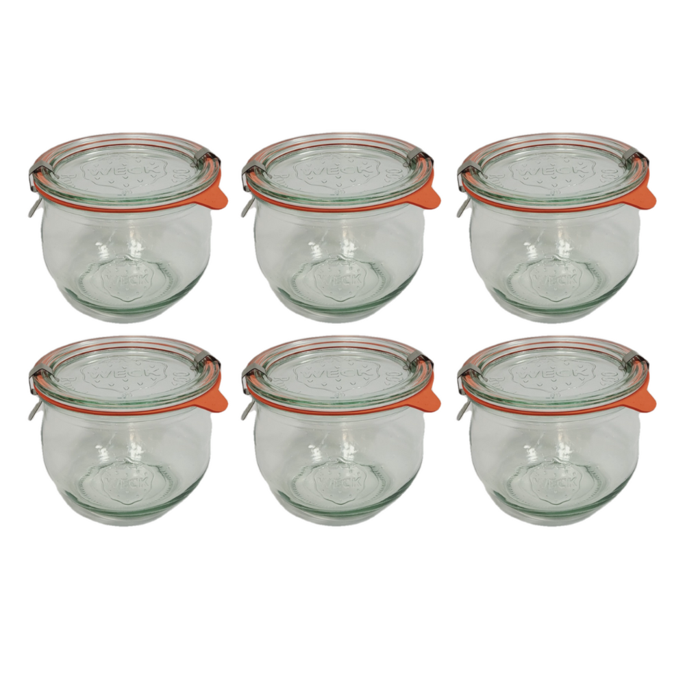 Słoiki Weck 580 ml 0,5L TULIP żaroodporne dżem zapinki wieko gumka 6szt
