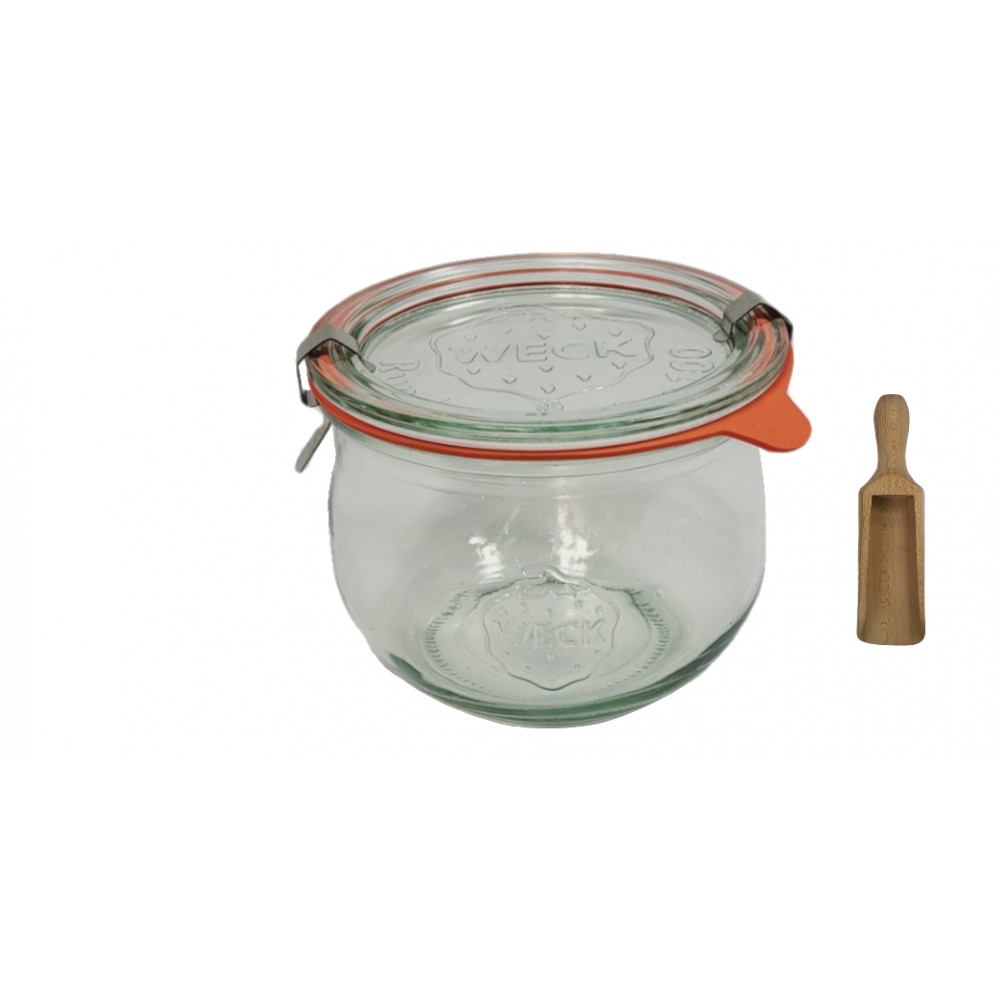 Słoik Weck 580ml 0,5L TULIP żaroodporny miarka zapinki wieko gumka 1szt