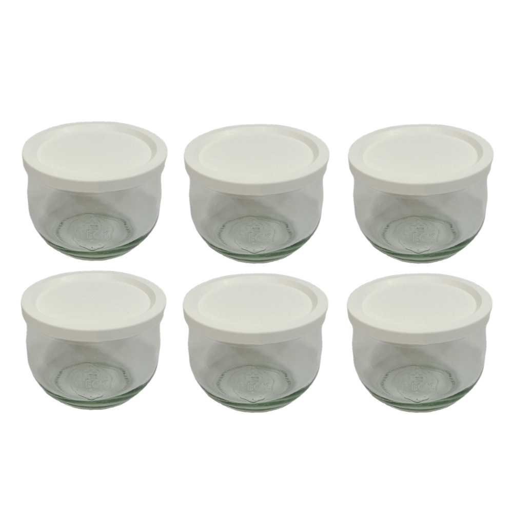 Słoiki Weck 580ml  0,5L słoik TULIP żaroodporne weki plastikowe wieka 6szt