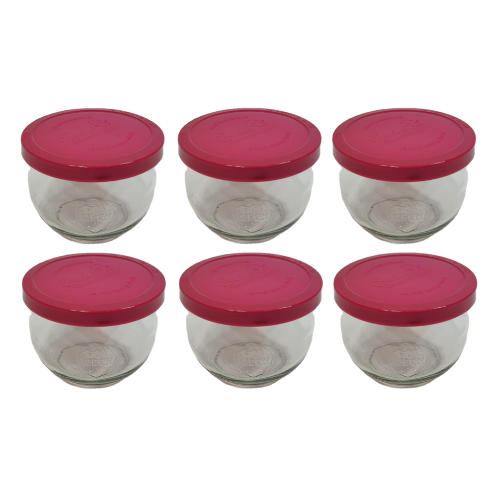 Słoiki Weck 580ml 0,5L przetwory TULIP żaroodporne silikonowe wieka 6szt