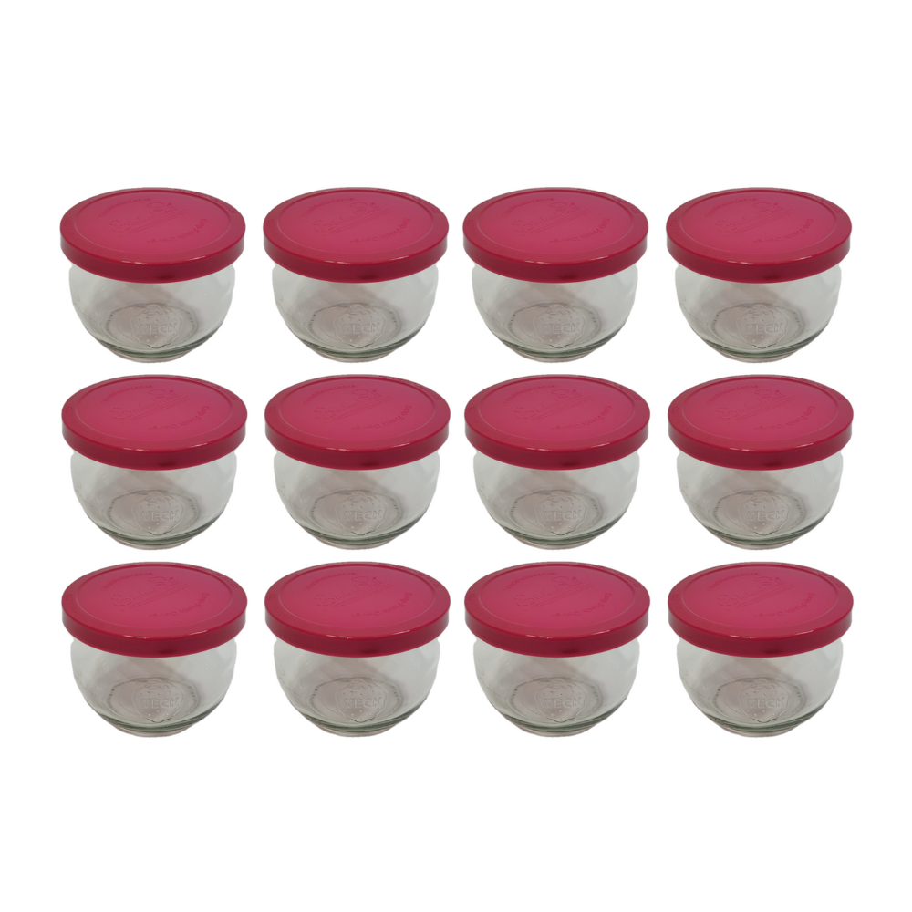 Słoiki Weck 580ml 0,5L przetwory TULIP żaroodporne silikonowe wieka 12szt