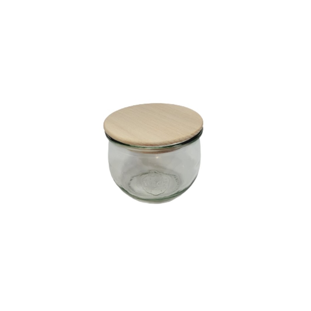 Słoik Weck 580ml 0,5L cukierki TULIP żaroodporny drewniane wieko 1szt