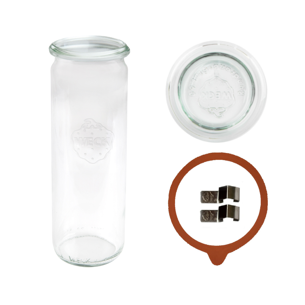 Słoik Weck 600ml na makaron CYLINDER żaroodporny zapinki wieko gumka 1szt