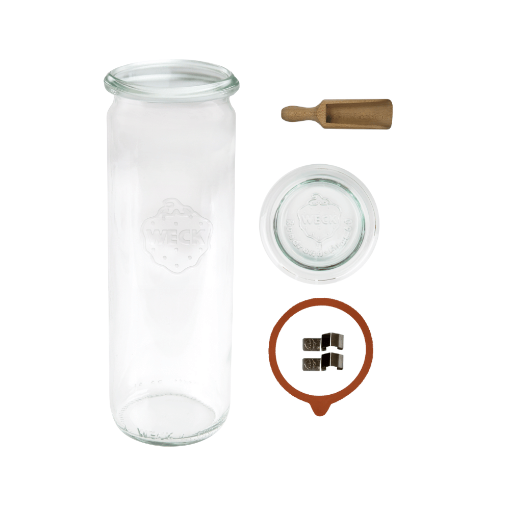 Słoik Weck 600ml przetwory soki CYLINDER miarka zapinki wieko gumka 1szt