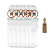 Słoiki Weck 600ml przetwory soki CYLINDER miarka spinki wieko gumka 6szt