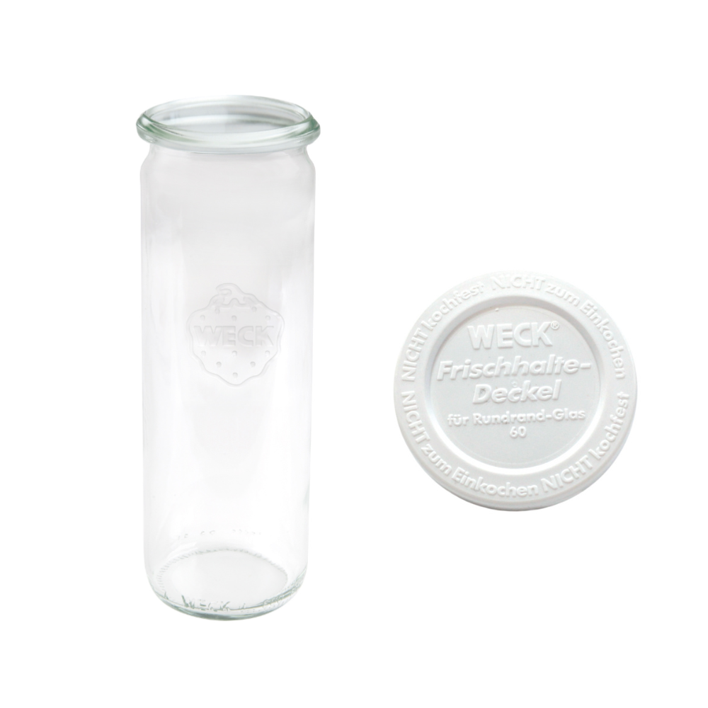 Słoik Weck 600ml na soki CYLINDER żaroodporny plastikowe wieko 1szt TRWAŁE