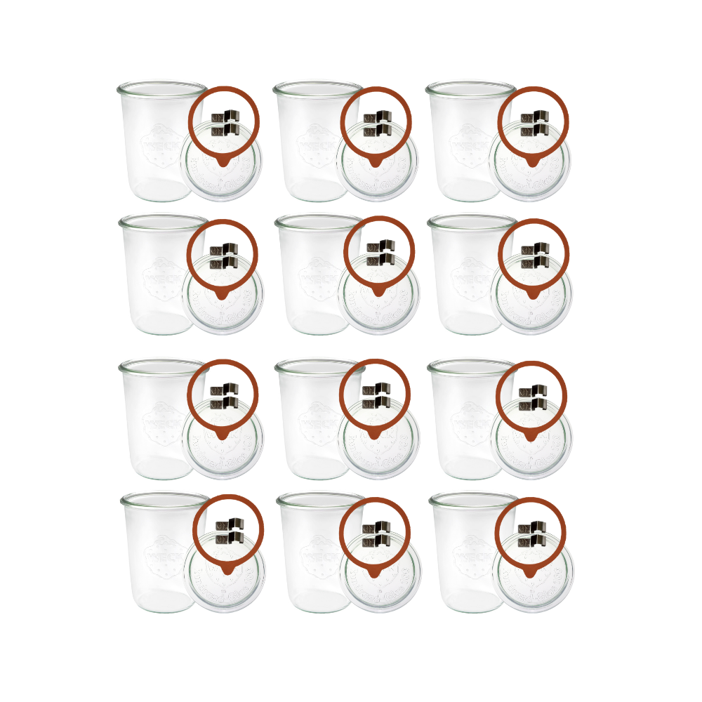 Słoiki Weck 850ml na ogórki MOLD zestaw 12szt KOMPLETNE przetwory