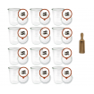 Słoiki Weck 850ml MOLD żaroodporne miara spinki wieko gumka 12szt