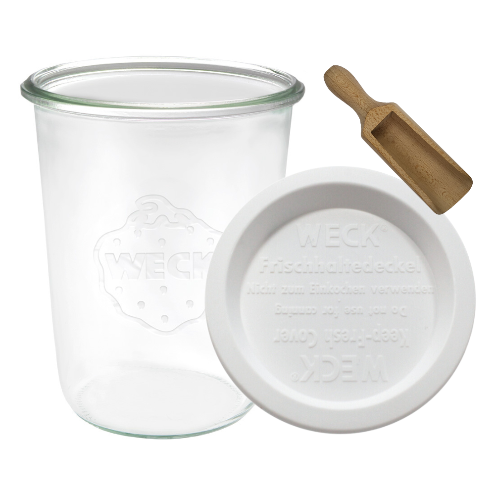 Słoik Weck 850ml MOLD plastikowe wieko MIARKA 1szt suche produkty