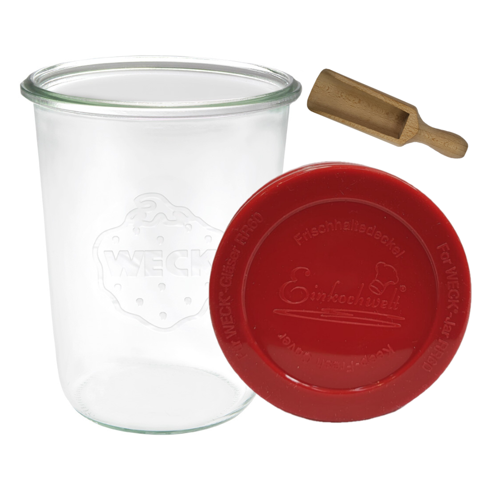 Słoik Weck 850ml do płynów MOLD silikonowe wieko 1szt miarka NIE CIEKNIE