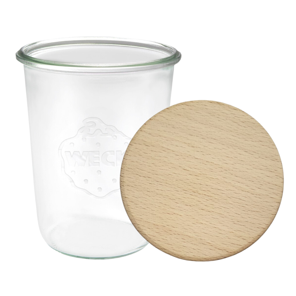 Słoik Weck 850ml na cukierki MOLD do miodu drewniane wieko 1szt SOLIDNY