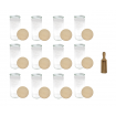 Słoiki Weck 1l 1040ml CYLINDER szczelne drewniane wieka 12szt miarka