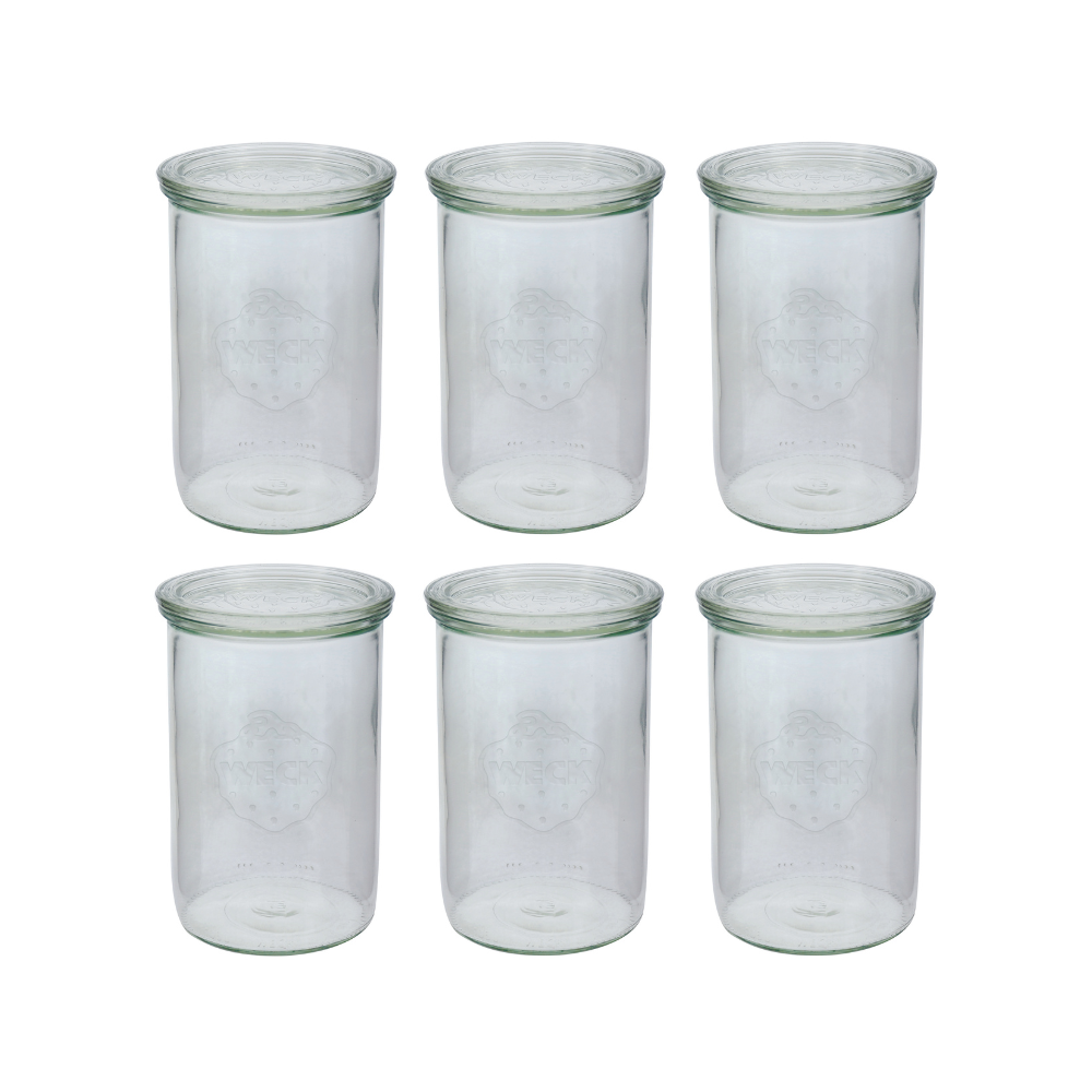 Słoiki Weck 1l słoiki szklane pojemniki MOLD wieka szklane 6szt 1050