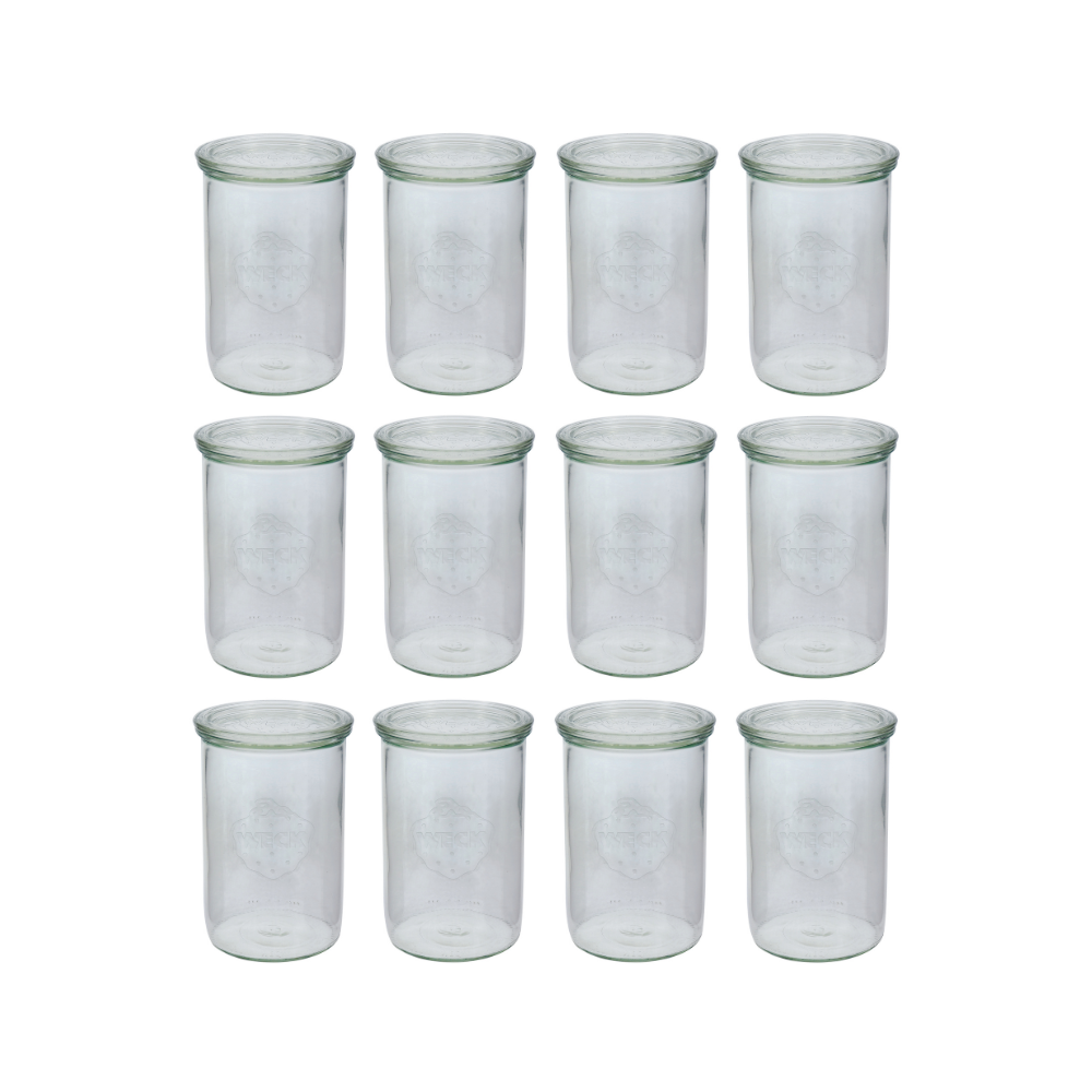 Słoiki Weck 1l słoiki szklane pojemniki MOLD wieka szkło 12szt 1050
