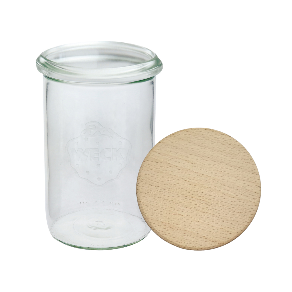 Słoik Weck 1050ml 1l na cukierki MOLD sypkie produkty drewniane wieko 1szt
