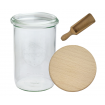 Słoik Weck 1050ml 1l na ciastka MOLD szczelne drewniane wieko 1szt miarka