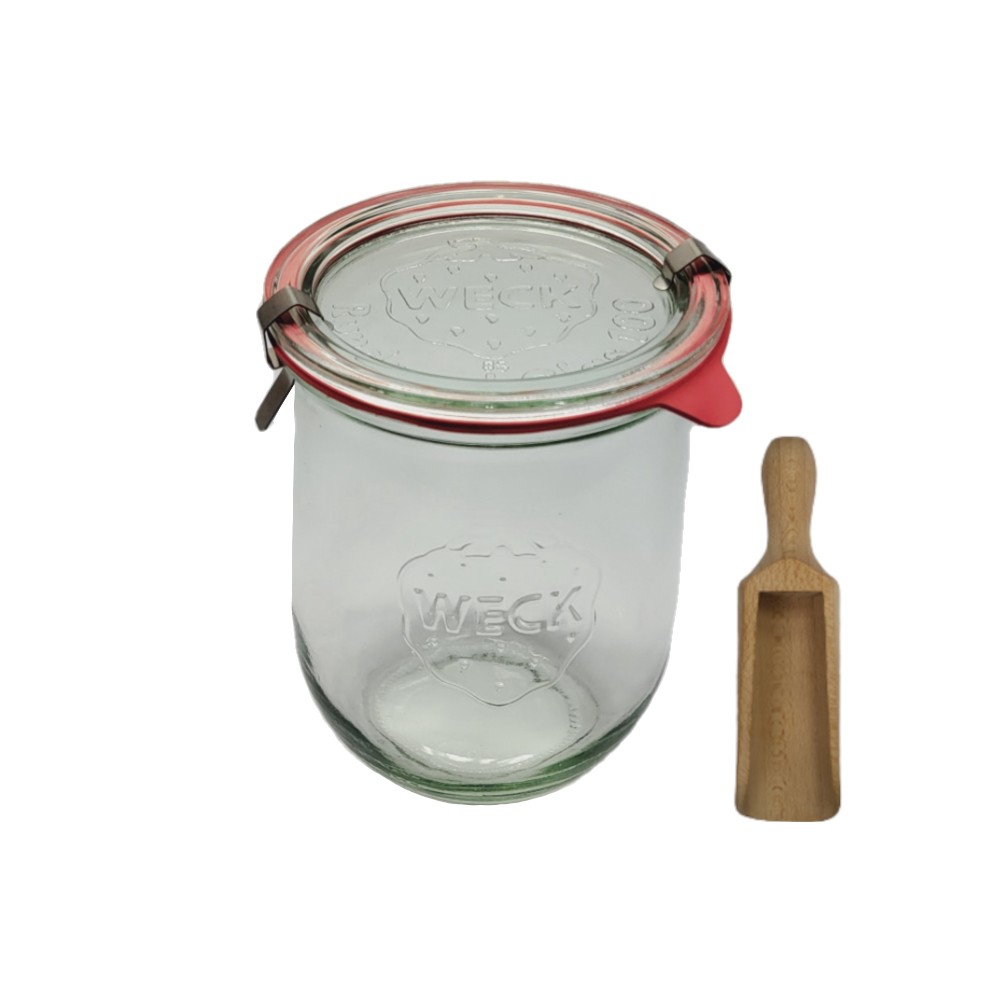 Słoik Weck 1l 1062ml ogórki TULIP miarka zapinki wieko gumka 1szt
