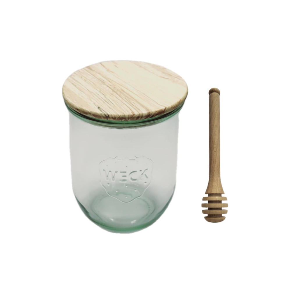 Słoik Weck 1062 1l makaron TULIP drewniane wieko z uszczelką 1szt nabierak