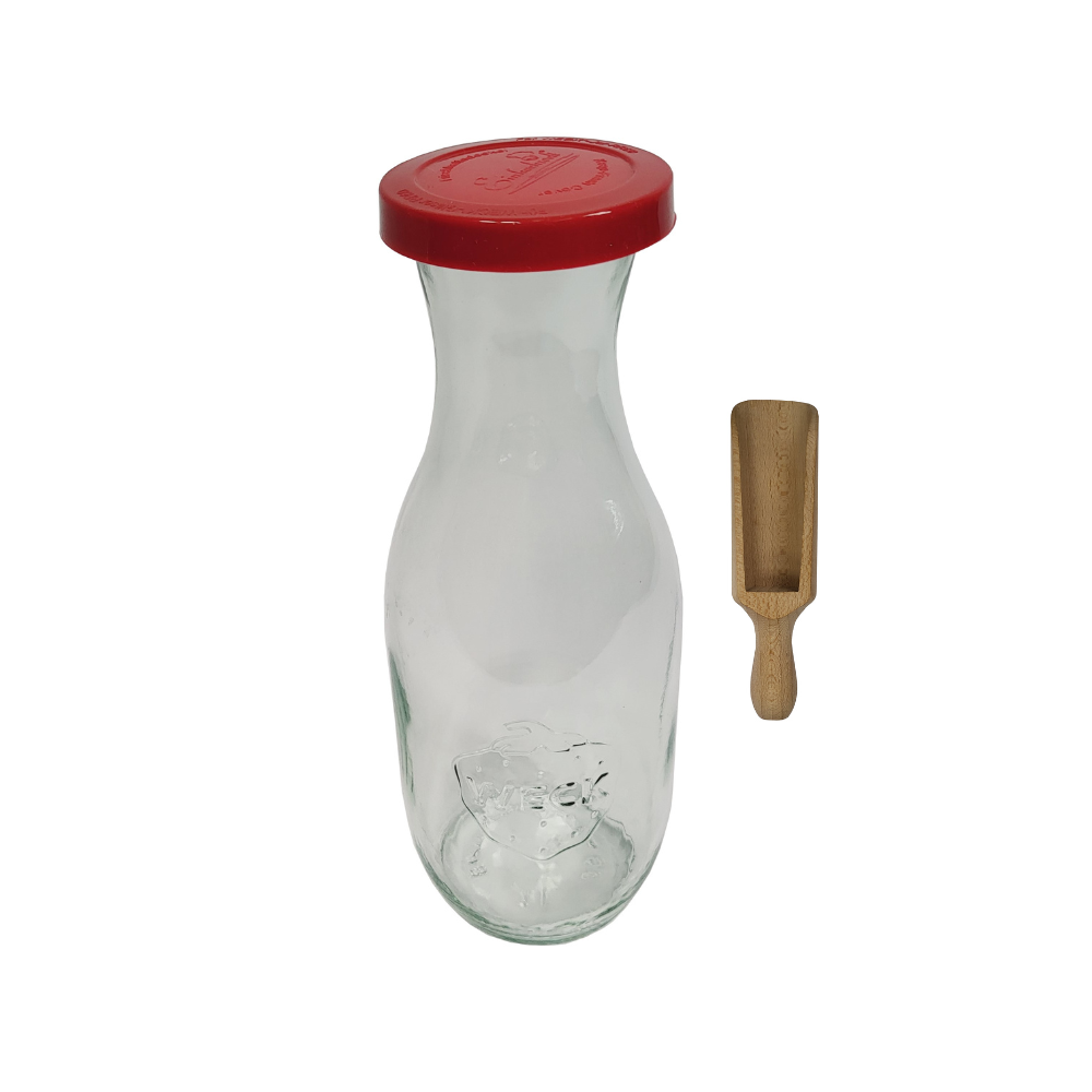 Karafka 1062ml Weck 1L silikonowe wieko 1szt miarka butelka