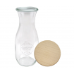 Karafka 1062ml Weck 1L drewniane wieko 1szt do wody wina soku
