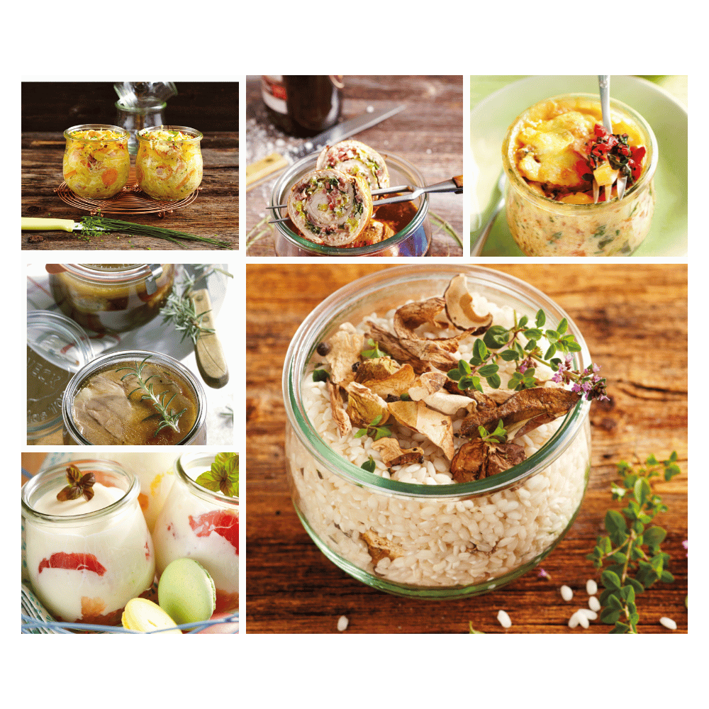 Karafki 1062ml Weck 1L drewniane wieka z gumką 12szt butelka