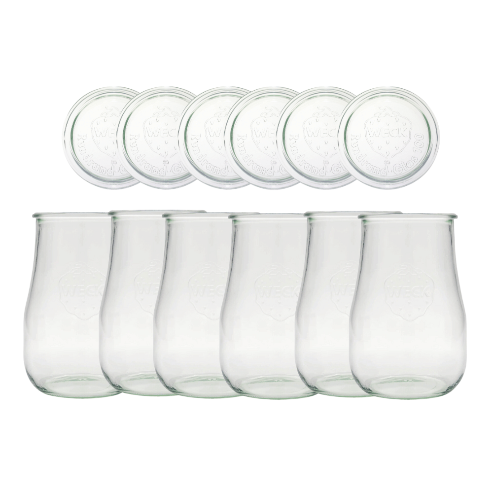 Słoiki Weck 1,75l słoiki wazon TULIP wieka szklane 6szt butelki 1750ml weki