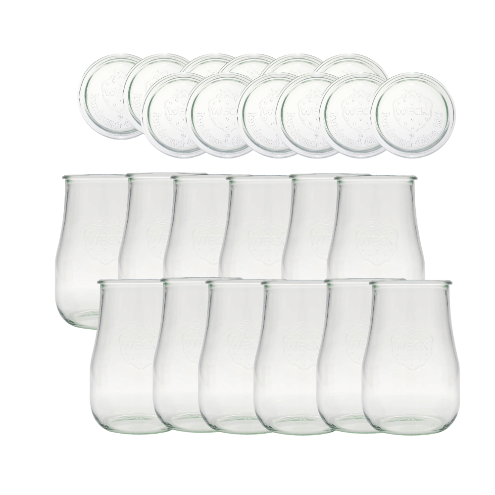 Słoiki Weck 1,75l słoiki wazon TULIP wieka szkło 12szt butelki słoje 1750ml