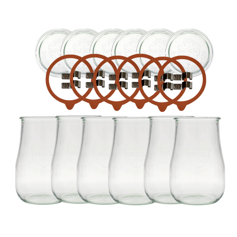 Słoiki Weck 1,75l 1750ml TULIP żaroodporne zapinki wieko gumka 6szt słoik