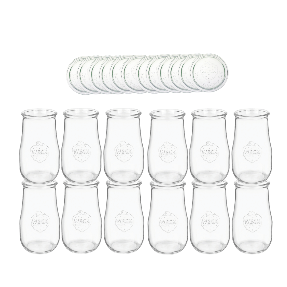 Słoiki Weck 2,7l słoiki wazon TULIP wieka szkło 12szt butelki słoik 2700ml