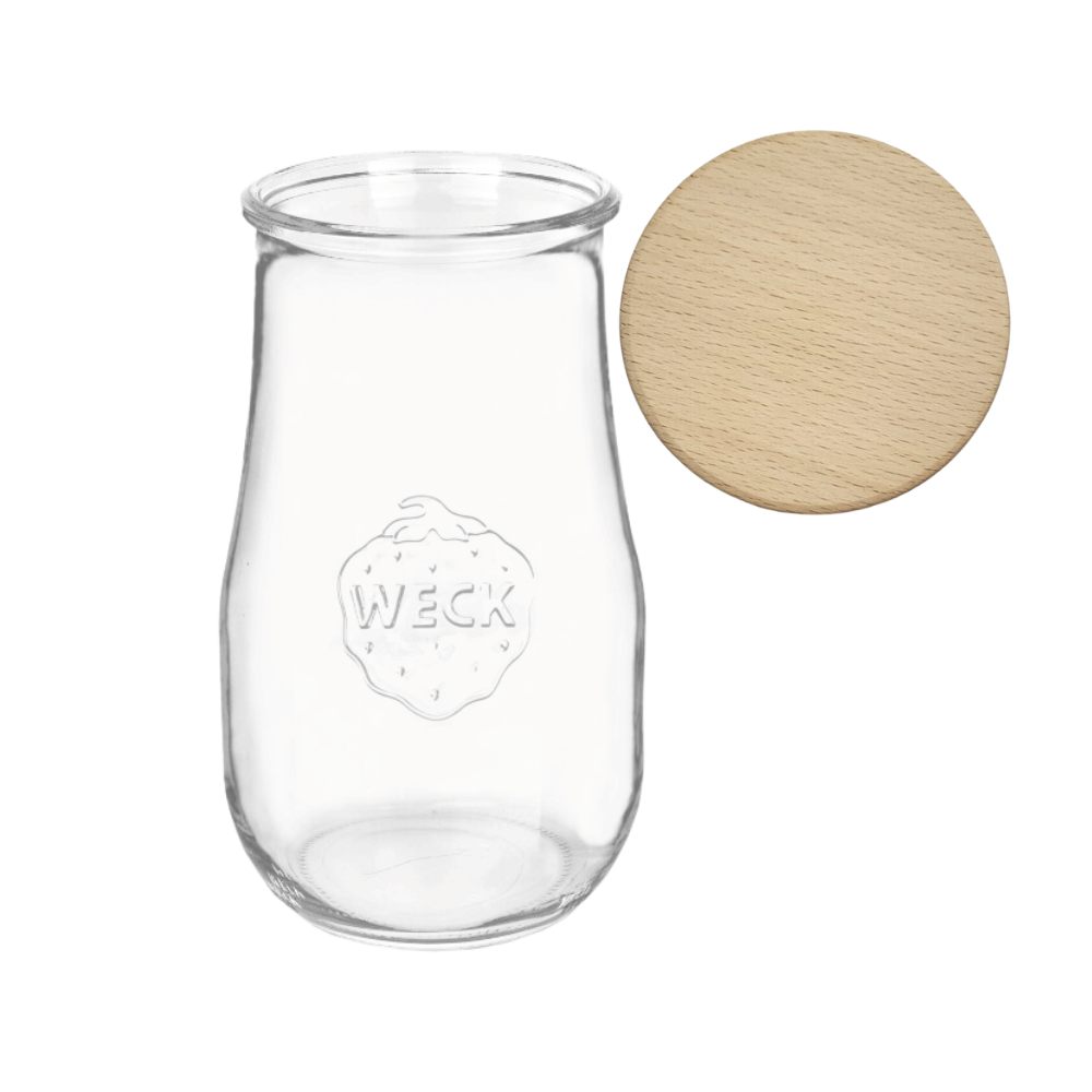 Słoik Weck 2,7l 2700ml butelka TULIP żaroodporny drewniane wieko 1szt słoje