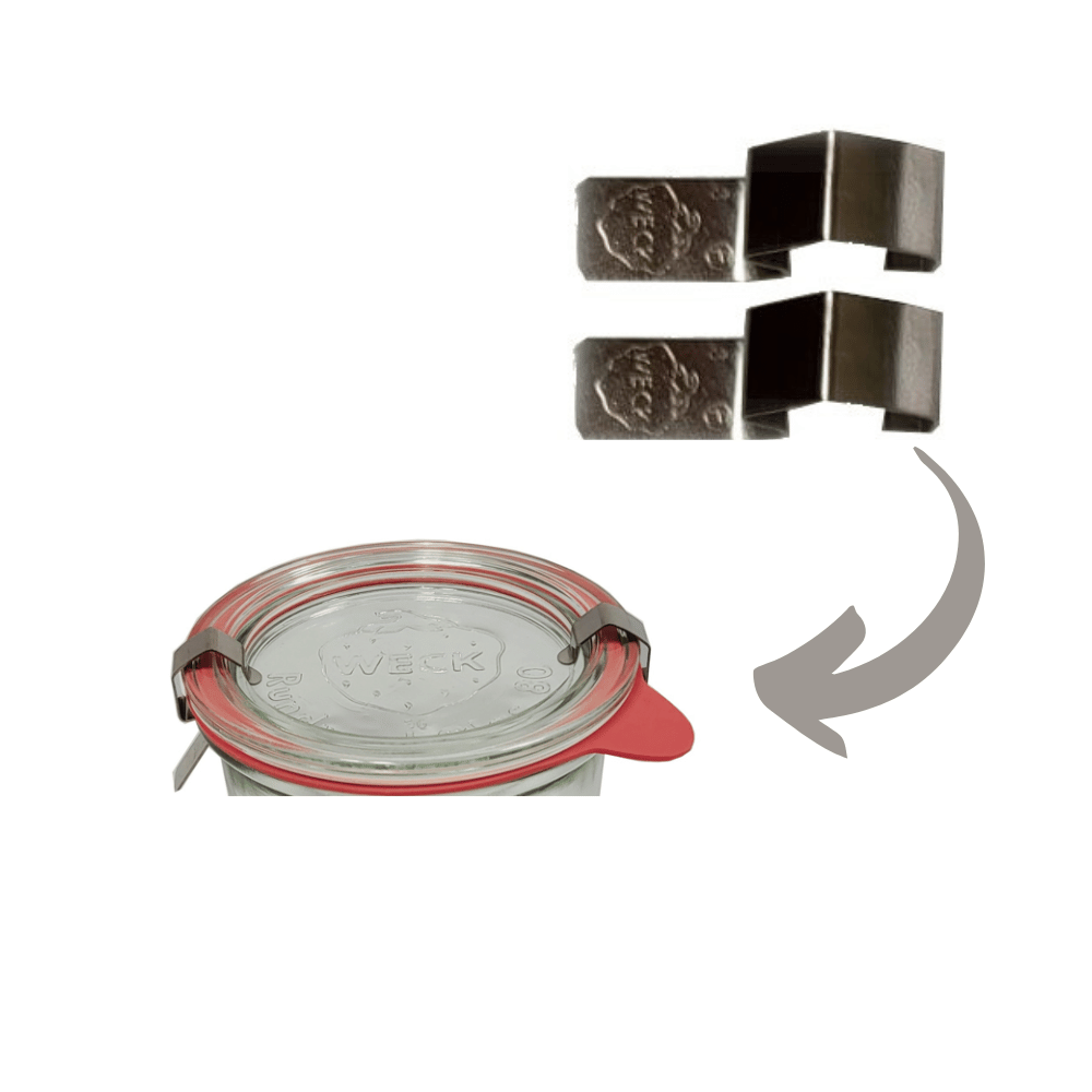 Blaszki zapinki spinki do słoika słoików WECK do szklanych wieczek 2 szt