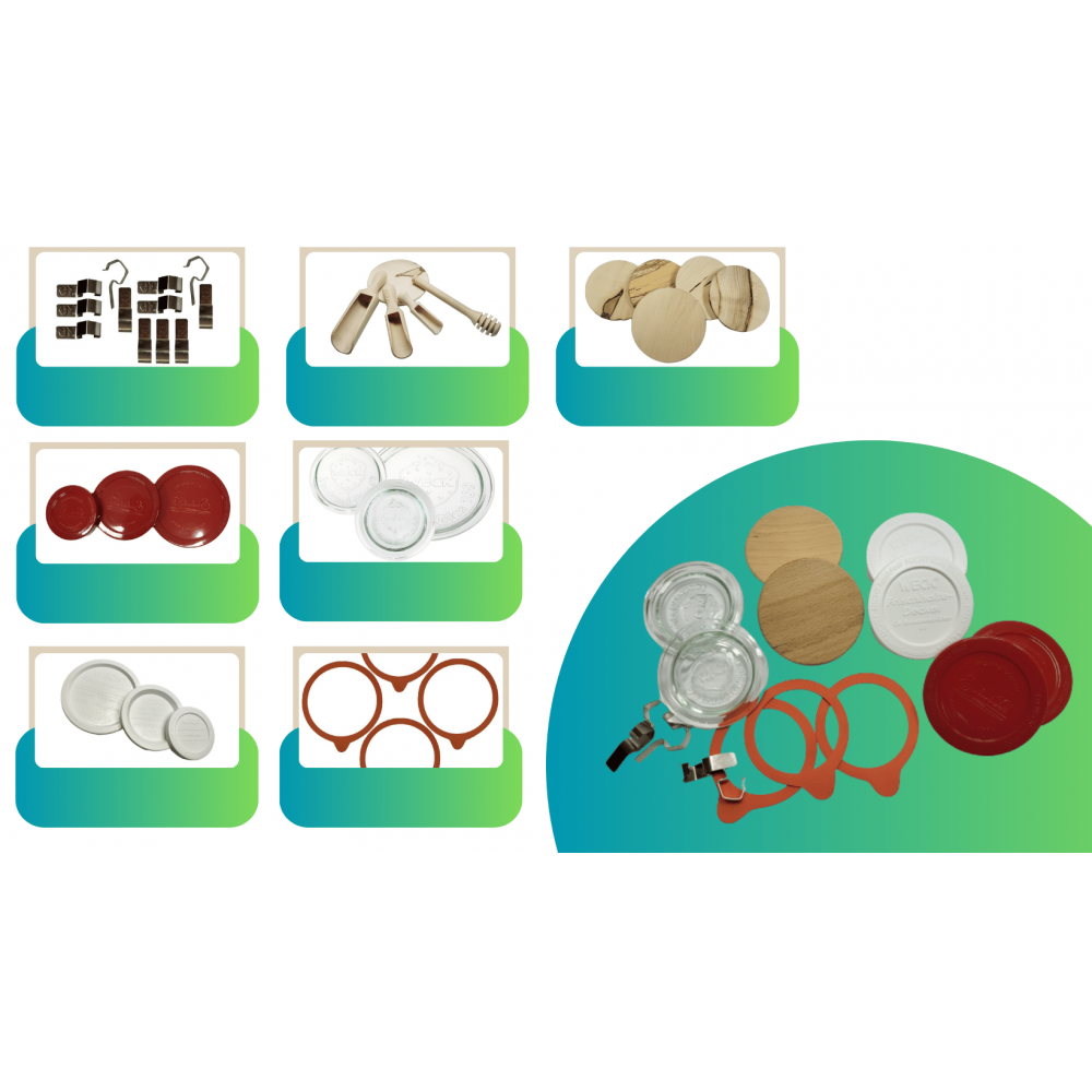 Blaszki zapinki spinki do słoika słoików WECK do szklanych wieczek 2 szt