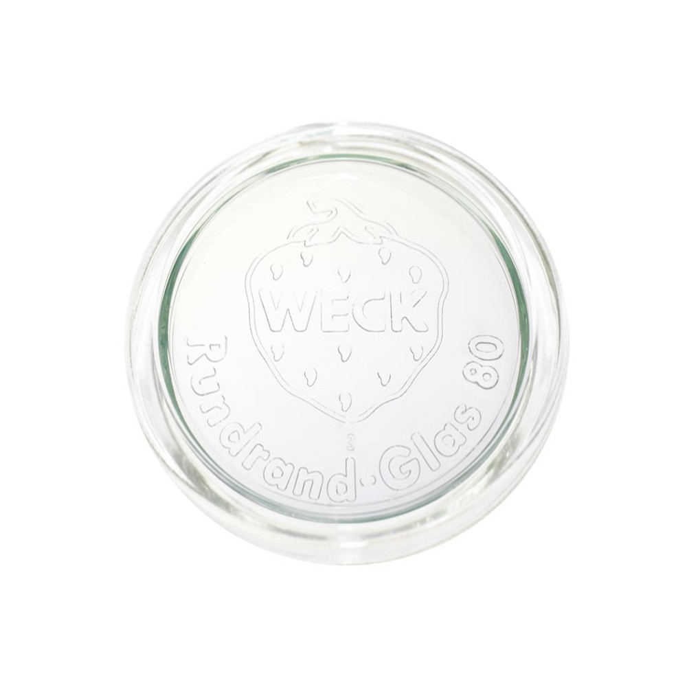 Szklane wieko do słoika słoików WECK szklane wieczko 1 szt 80mm pokrywka