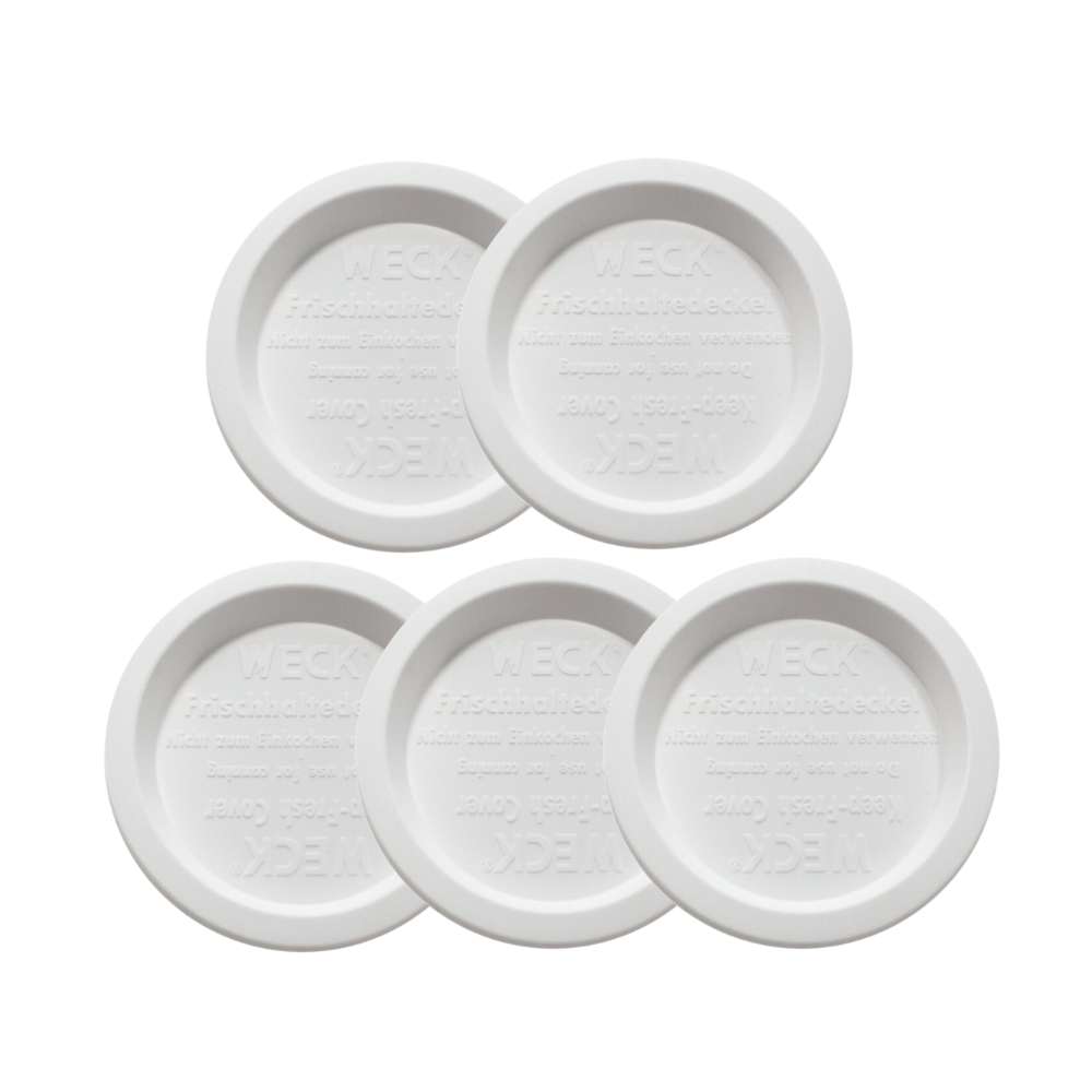 Plastikowe wieka do słoika słoików WECK pokrywki z tworzywa 5 szt 80mm