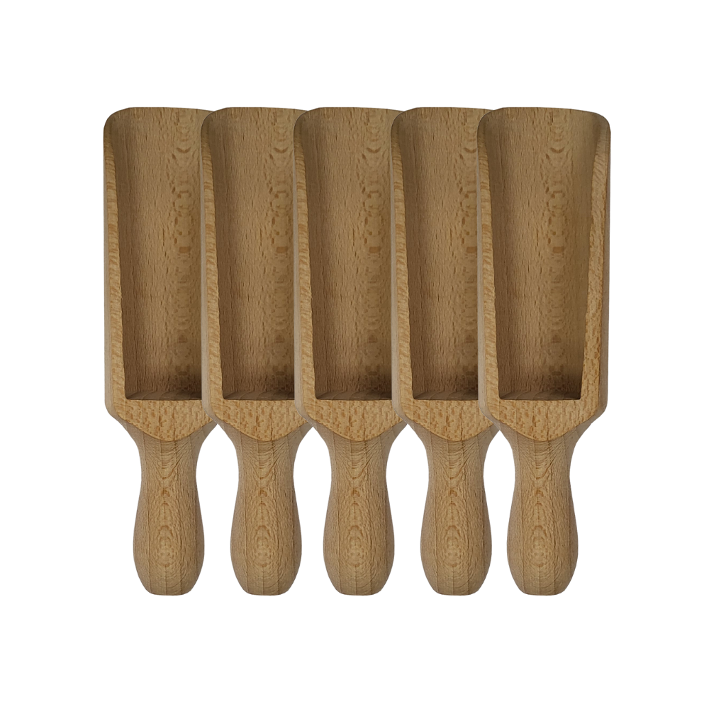 Drewniane miarki do słoika słoików WECK miarka do przypraw 5 szt 14 cm