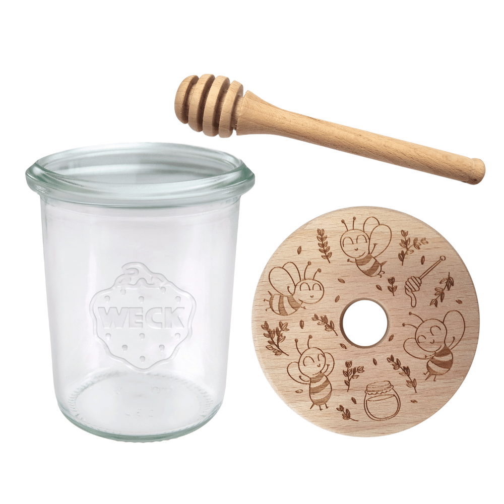 Słoik na miód słoik do miodu z nabierakiem WECK 160ml dozownik miodu W1 eko