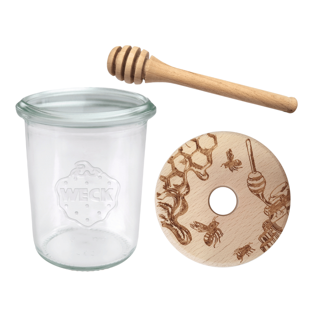 Słoik na miód słoik do miodu z nabierakiem WECK 160ml dozownik miodu W2 eko