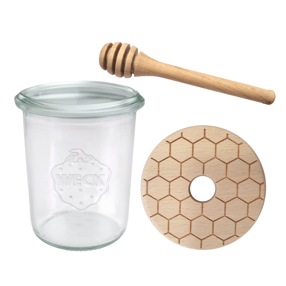 Słoik na miód słoik do miodu z nabierakiem WECK 160ml dozownik miodu W3 eko