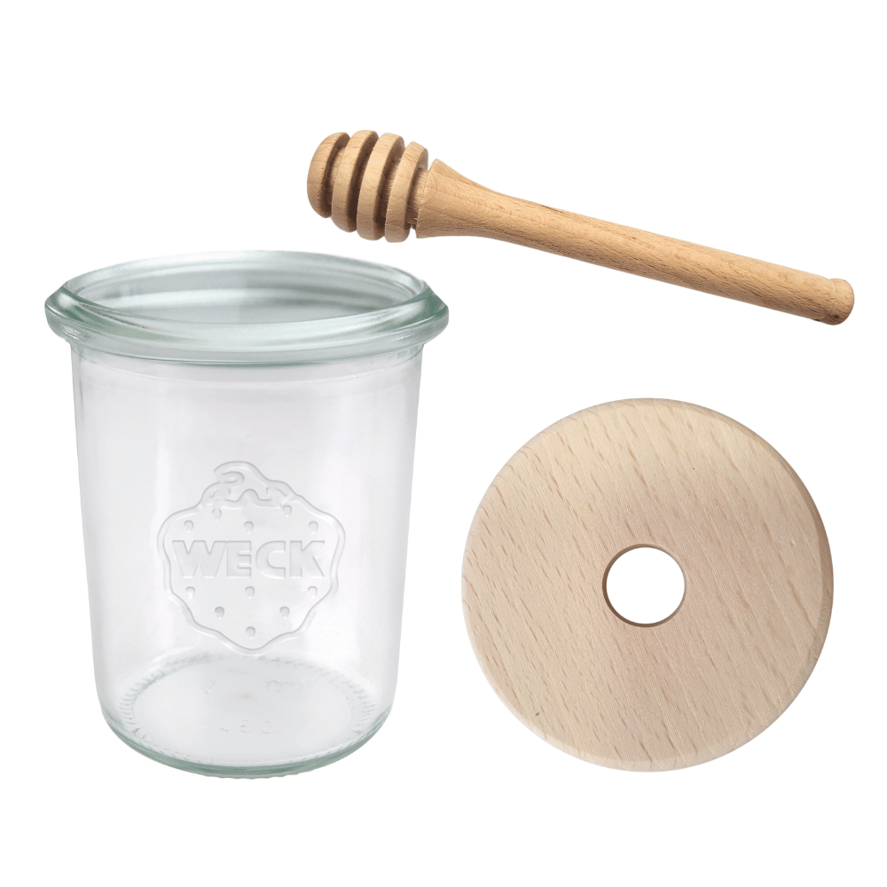 Słoik na miód słoik do miodu z nabierakiem WECK 160ml dozownik miodu W5 eko