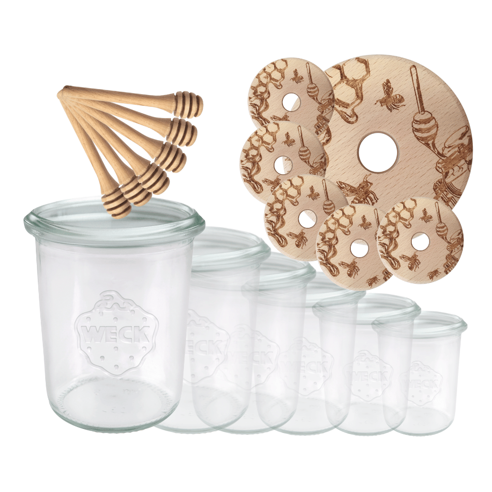 Słoiki na miód słoiki do miodu z nabierakiem WECK 160ml dozownik  W2 6szt