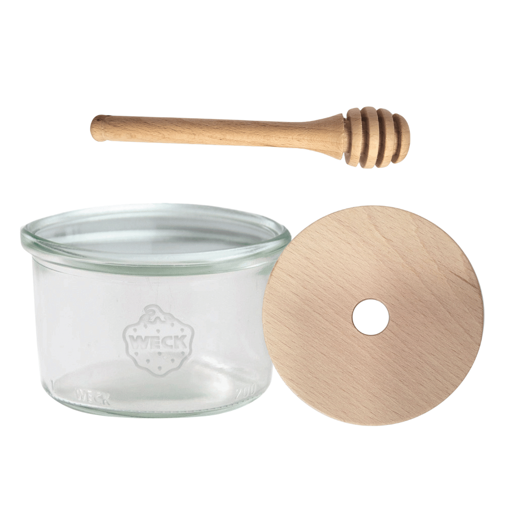 Słoik na miód słoik do miodu z nabierakiem WECK 200ml dozownik miodu W5 eko