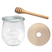 Słoik na miód słoik do miodu z nabierakiem WECK 220ml dozownik miodu W5 eko
