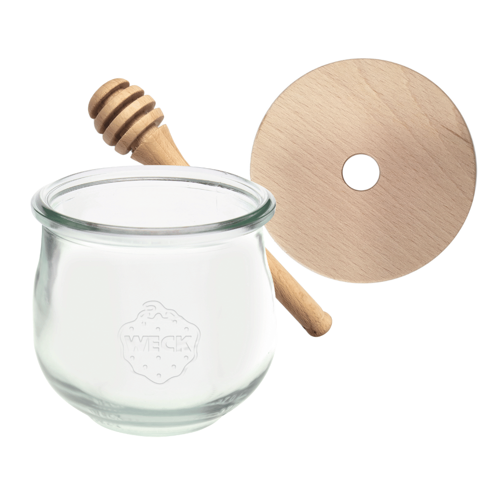 Słoik na miód słoik do miodu z nabierakiem WECK 370ml dozownik miodu W5 eko