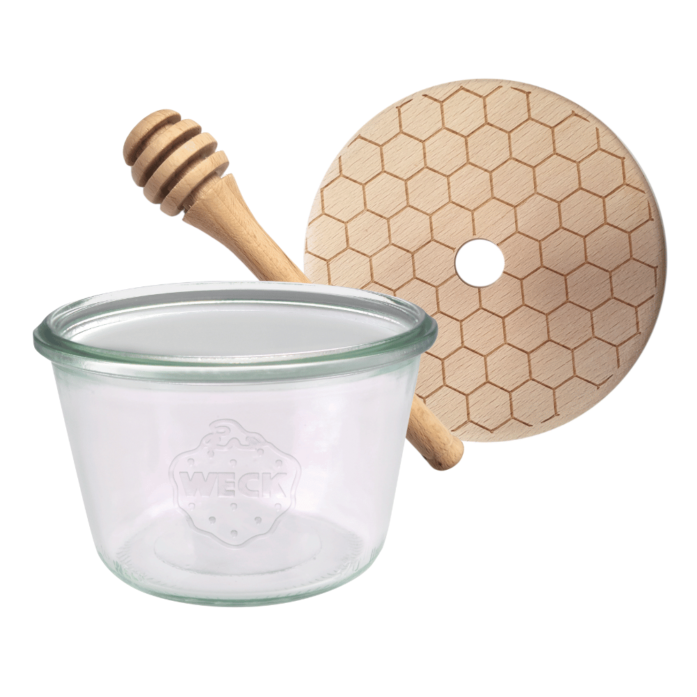 Słoik na miód słoik do miodu z nabierakiem WECK 370ml dozownik miodu W3 eko