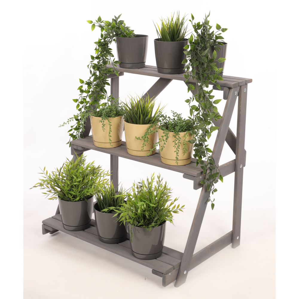 Regał na doniczki kwietnik drewniany stojak na kwiaty półka na kwiaty